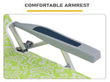 1 PCS Aluminum Beach Chair, 15 Inch Seat Height Yellow Tribal Pattern, 5-Position Adjustable 13954570