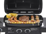 2 Burner BBQ Propane Gas Grill with Side Burner 24000 BTU Output Stainless Steel Barbecue Grill with 03887968