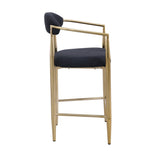 Modern Boucle Bar Stools Set of 2 Modern Upholstered Bar Height Barstools Vintage High Island Chairs W1567P209545