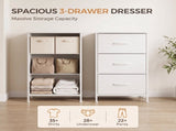 Fabric Storage Drawer Bedroom Dresser, Fabric Dresser for Closet, 3 Fabric Dresser with 46157604