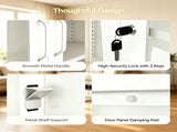 Steel Wall-Mounted Cabinet 31.50 31.50 11.81 inches White Steel Display Cabinet 83067458
