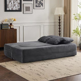 Queen Size Sofa Bed, Chenille Futon Sofa Couch, High-Density Foam Convertible Sleeper Sofa, W1829P280219