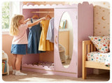 Kids Dress Up Closet with Full-Length Acrylic Mirror, 42" Child-Sized Garment Rack with Cabinet & 75276368