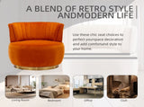 COOLMORE 360 Degree Swivel Cuddle Barrel Accent Sofa Chairs, Round Armchairs with Wide Upholstered, W395102774