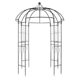 ZNTS 207*207*270cm Courtyard Wrought Iron Gazebo Iron Arch Black 84837091