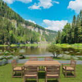 Patio Dining Chair with Armset Set of 2, HIPS Materialwith Imitation Wood Grain Wexture chair for W1209107725