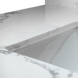 Montary 37inch bathroom vanity top stone carrara white new style tops with rectangle undermount W50921988