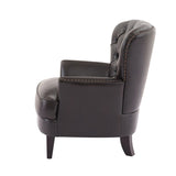 Mirod Vintage-Inspired Upholstered Lounge Chair with Nailhead Trim ,Solid Wood Legs for Stability N760P253374B