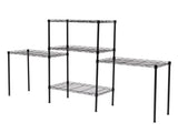 Changeable Assembly Floor Standing Carbon Steel Storage Rack Black 49349081
