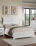 White Color 1pc Queen Size Bed High Headboard MDF Particle Board Bedroom Furniture Bedframe Unique B011137846