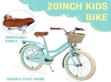 Multiple Colors,Girls Bike with Basket for 7-10 Years Old Kids,20 inch wheel ,No Training Wheels W1019138605