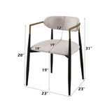 Jaramillo Beige Linen & Black Finish Side Chair B2726P287294