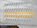 58''W Adjustable Storage Shelves 1200LBS NSF Wire Shelving Unit 4 Tier Metal Shelving for Storage 08498006