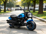 6V Blue Kids Electric Motorcycle Training Wheels, Single-Button Start Toddler Toy 83958940