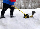 74*47cm Iron Yellow T-Handle Black Blade Adjustable Human-Powered Snow Plow 49055054