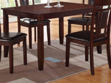 Modern Contemporary 5pc Dining Set Espresso Finish Unique Eyelet Back 4x Chairs Cushion Seats HS00F2232-ID-AHD