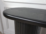 Wood Table, Modern Black Table, 56" W fluted entryway table,Black Entry Table Narrow W2729P239171