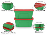 4 pack 18 Gallon Christmas Storage Bins with Lids, Stackable Totes, Plastic Storage Containers, 73891254
