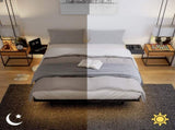 Full Size Bed Frame, Heavy Duty Metal Bed Frame , Quick & Easy Assembly, LED light , No Noise, Black W311P416238