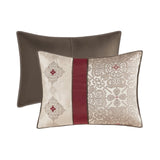 King 7 Piece Jacquard Comforter Set with Throw Pillows B03597222