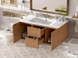 36 Inch Single Sink Bathroom Vanity with ceramic Top, MDF Cabinet, Soft Close Doors, Divided N729P417256N