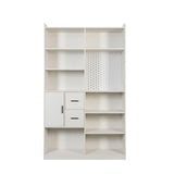 Bookshelf and Bookcase with Pegboard and Drawer or Kitchen Pantry Cabinet , 9 Cubby Display Book W331P295438