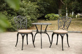 Best seller Products 3-Piece Outdoor Rust-Resistant Cast Aluminum Patio Bistro Set with cushion W640P250974