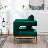 Lenola Contemporary Upholstered Accent Arm Chair, Green T2574P164510