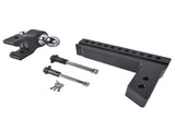 Heavy Duty Adjustable Trailer Hitch Fits 2.5" Receiver 10" Drop/Rise 18500 LBS 2" & 2-5/16" Dual 02275343