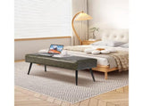 Leather Upholstered Bench with Metal Legs, PU Leather Seat with Stitching for Entryway, Modern 71462150