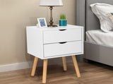 40*30*60cm Simple And Modern White Cabinet, Wood Color Legs, MDF Spray Paint, High Legs, Two 44698952