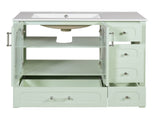 36" Bathroom Cabinet with Waffle Texture Doors, Bathroom Vanity with Four Drawers and Two N710P280025C