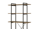 Nefo Rustic Oak & Black Finish Bookshelf B2726P252327