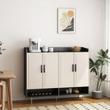 Sideboard,Shoe Cabinet with 4 Doors Large Modern Shoe Storage Organizer Cabinet with Adjustable W1321P179526