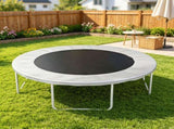 Black 12' Trampoline Replacement Mat 72 V-Hooks, Fits 5.5" Springs, for Backyard Old Trampoline 13394993