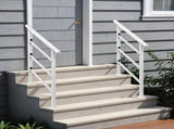 Handrails for Outdoor Steps, Wrought Iron Handrail Fits 1 or 3 Steps, Transitional Handrail with 01916686