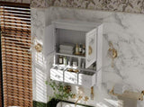 4-in-1 Bathroom Mirror Cabinet, 24-inch Wall Mounted Medicine Cabinet with Drawers & Organizer 67622975