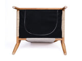Accent Chair, Solid Hardwood Frame with Hand-Woven Paper Rope Arm, Mid-Century Modern Armchair with W5599P574869