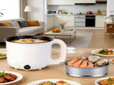 1.8L Electric Hot Pot with Ceramic Inner Liner, Dual Power 300W/600W Multi-Cooker with Steamer Rack, 60244920