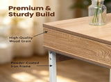 Side End Table, Nightstand, Bedside Table with Drawer and Storage Shelves, Sofa Table for Living 93663726