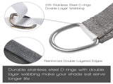 13'X20' Dark Grey HDPE sunshade sail 00796549