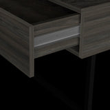 Lift Top Coffee Table, One Drawer, Two Legs, Carbon Espresso / Onyx B097133192