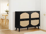 2 rows of 4 dump buckets with high-leg arched rattan shoe cabinet particle board plastic rattan 05313315