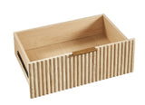 3 Drawers Drasser, 27.6'' Wide Modern Chest of Drawers Curved wave Design,Nightstand,Wood Drawer W1820P335659