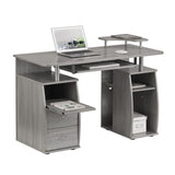 ZNTS Complete Computer Workstation Desk With Storage, Grey 62969010