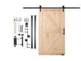 36 x 84 Inch Barn Door and Hardware Kit, Easy to Install Wood Sliding Barn Door with 8-in-1 Floor 86755689