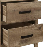 ZNTS Bedroom Wooden Nightstand 1pc Weathered Pine Finish 2x Drawers Transitional Style Furniture B01151366