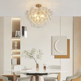 20-Inch Gold Ceiling Pendant Light with Threaded Clear Glass Globe Shade Ideal for Living Room, W1340P251914