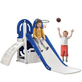 ZNTS Toddler Climber and Slide Set 4 in 1, Kids Playground Climber Freestanding Slide Playset with PP297713AAC