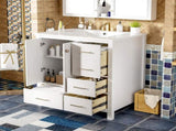 30'' Bathroom Vanity with Ceramic Sink Combo, Solid Wood Frame Bathroom Storage Cabinet, N710P194420K